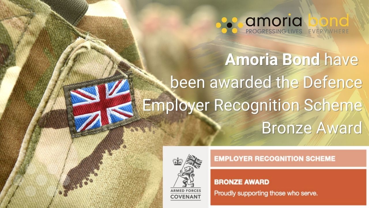Amoria Bond Bekroond met Bronze Award van het Defence Employer Recognition Scheme